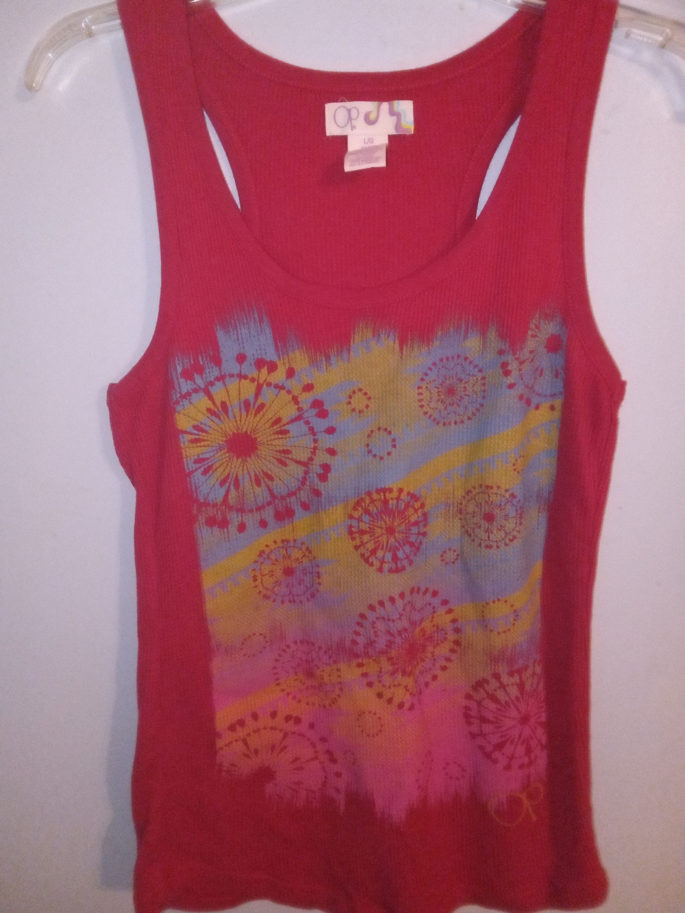 OP Red Fireworks 4th Of July Tank Top Large